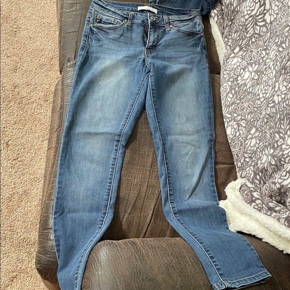 KanCan Women's Straight Leg Blue Jeans - Picture 1 of 5